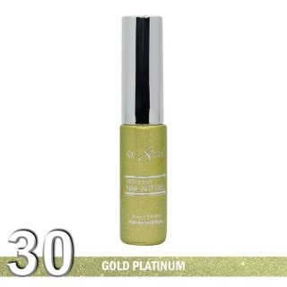 Cre8tion Detailing Nail Art Gel, 30, Gold Platinum 1, 0.33oz KK1025